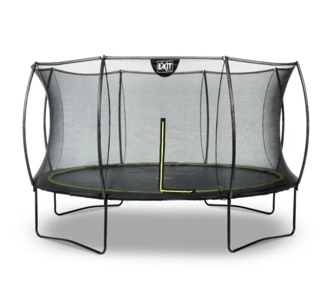 EXIT Silhouette trampolin - Ø: 366 cm. - Sort - Inkl. Sikkerhedsnet