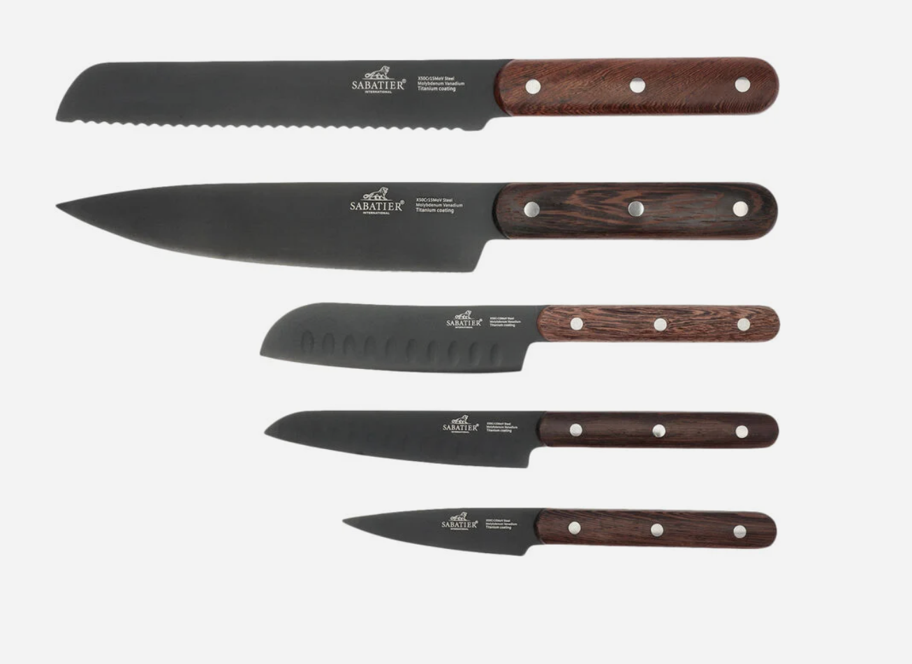 Knivsæt Phenix 5 dele Sort/Træ