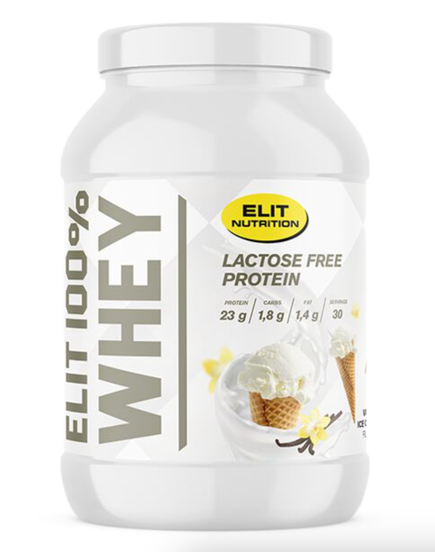 Køb ELIT 100% Valle Laktosefrit Proteinpulver 900 g - Bodystore.dk