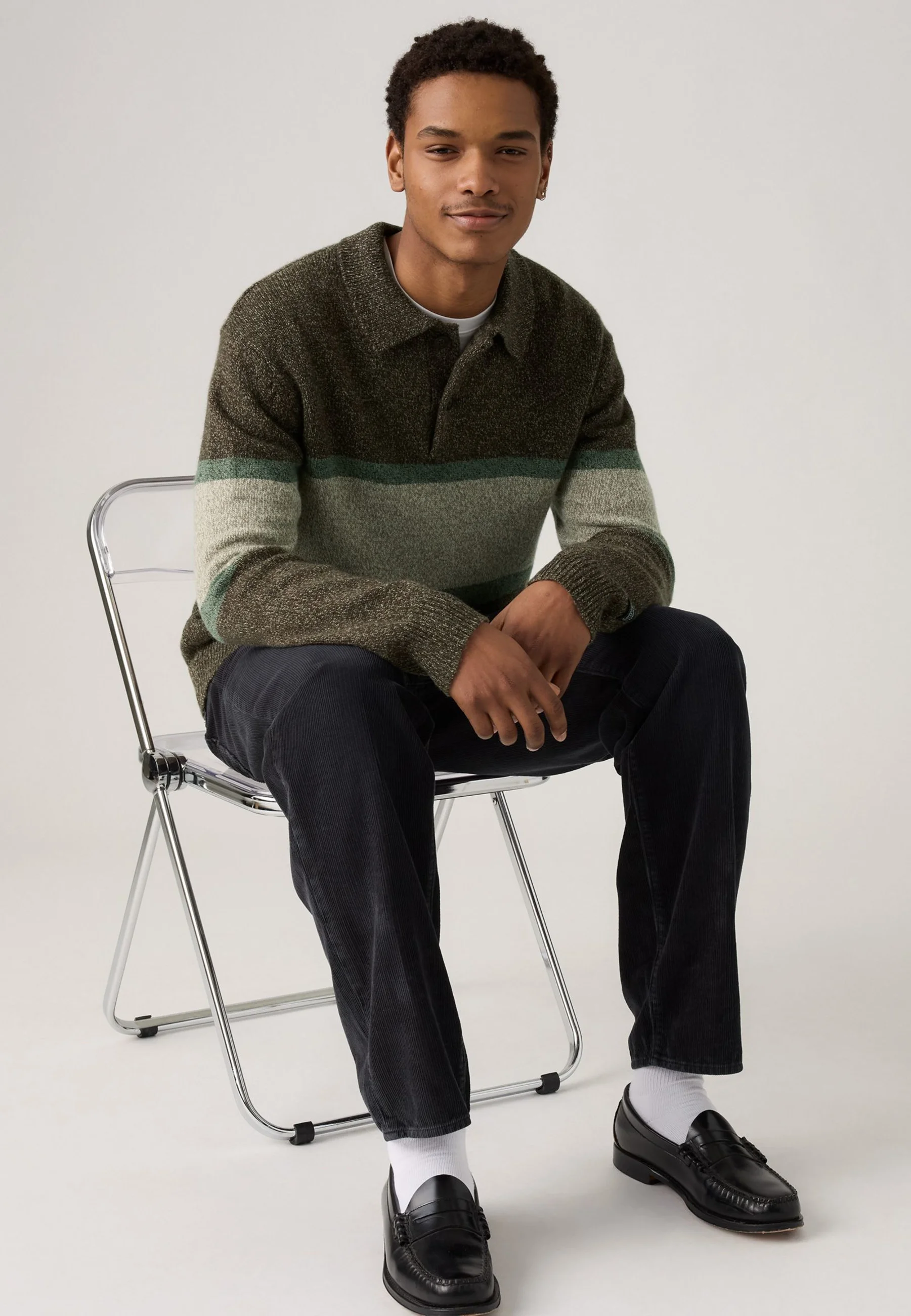 Levi's® RUGBY - Striktrøje - orson stripe bracken heather